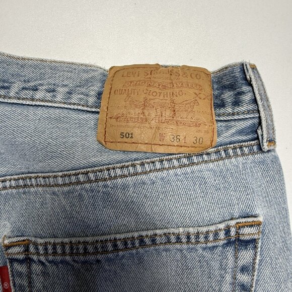 Vintage Levi’s 501 Jeans Mens 36x30 (34x28.5) Button Fly Denim Mexico 501-0193 - Picture 10 of 16